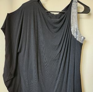 Midnight Velvet black batwing top
